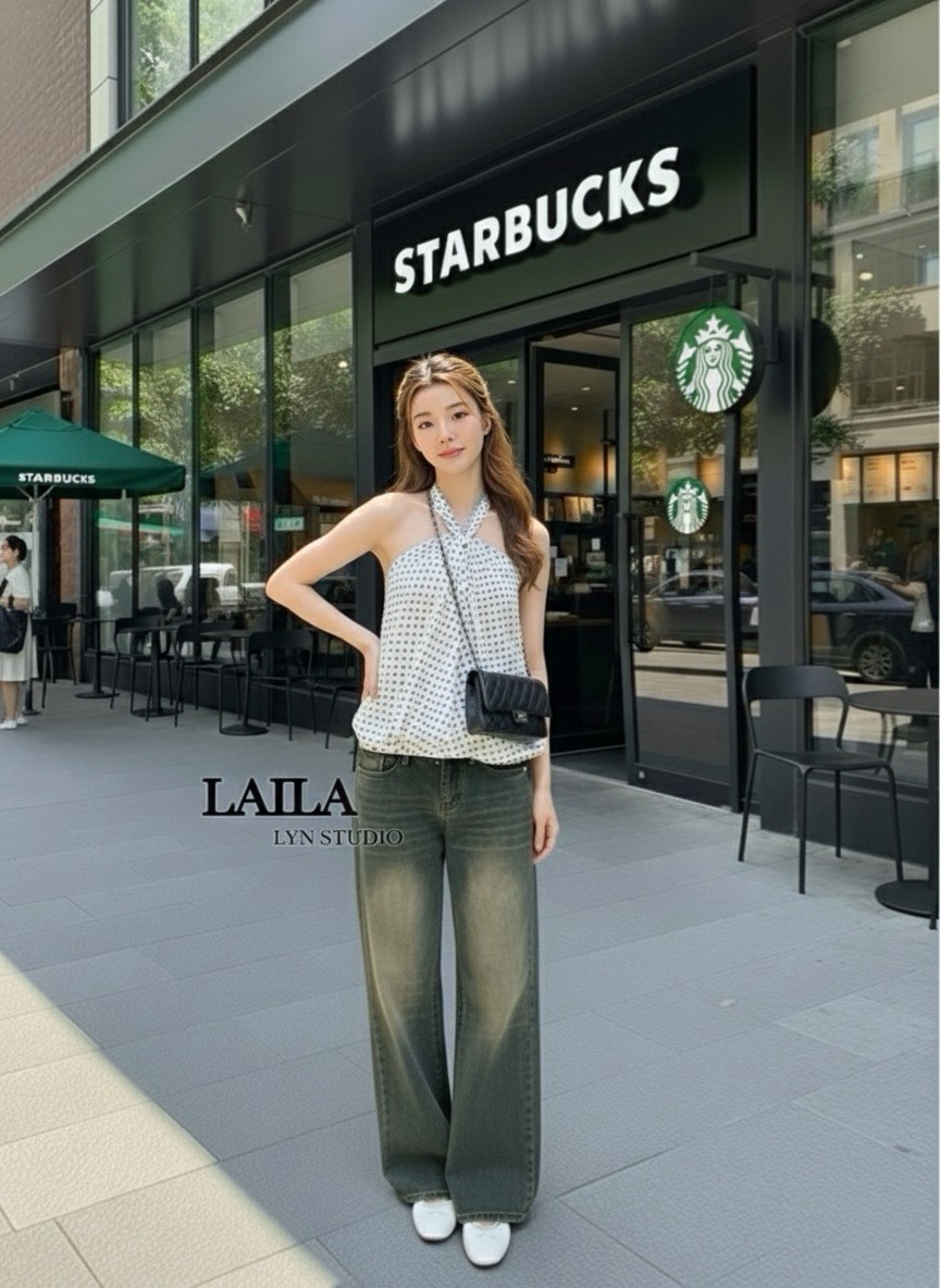Tag : LAILA Detail: SET เสื้อ+กางเกง งานเสื้อทรงเกาะอกผูกคล้องคอดีไซน์งานแต่งจุดสุดฮิตน่ารักมาในโทนสีครีมช่วงปลายเสื้อแต่งบอลลูนพองๆ พร้อมกางเกงยีนส์แต่งกระเป๋าหาฟอกยีนส์ทรงสวยเป๊ะ แมชลุคคุณหนูน่ารัก #byLaila #เสื้อคล้องคอ #ยีนส์ #เสื้อลายจุด #ลุคสาวเวียด