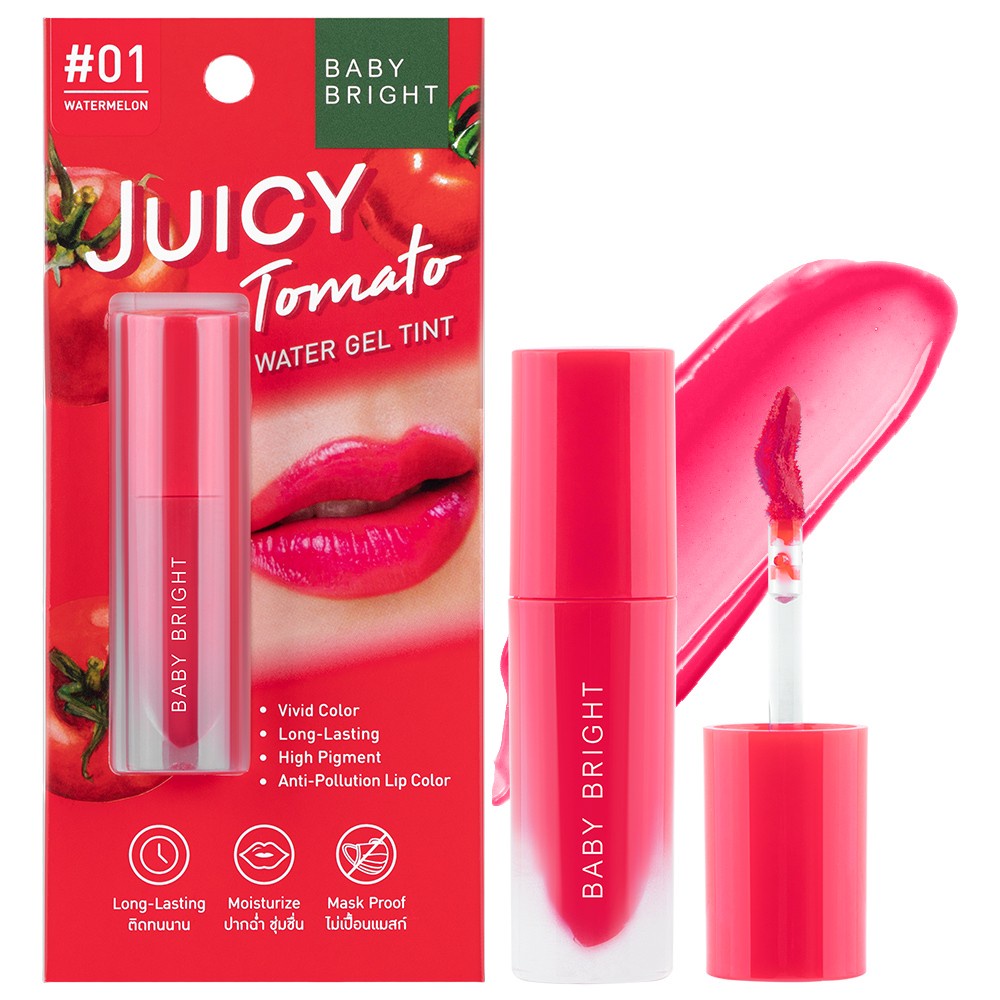Baby Bright Juicy Tomato Water Gel Tint 2.5g ลิปทิ้นท์ ลิปมะเขือเทศ เบบี้ไบร์ท
