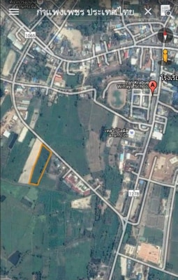 ด่วนขายที่ดินสวยราคาถูกติดถนนใหญ่ใกล้ที่ว่าการอำเภอลานกระบือและโลตัส 900 เมตร 6 ไร่2 งาน 14ตรว.