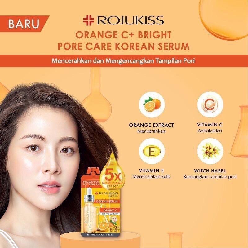 (1ซอง) Rojukiss ORANGE C+ BRIGHT PORE CARE SERUM 8มล. โรจูคิส ออเร้นจ์ ซี+ ไบร์ท พอร์ แคร์ เซรั่ม