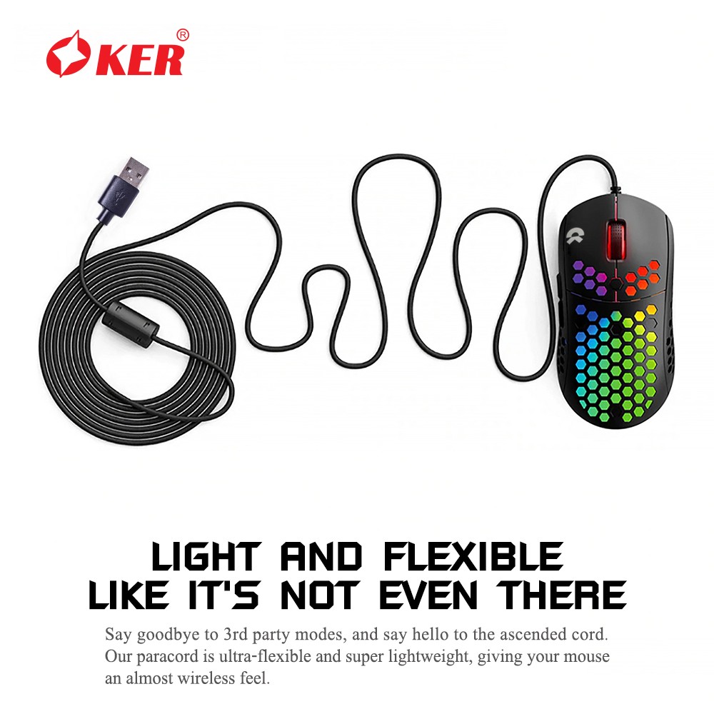 OKER G68 MOUSE MACRO USB 10000DPI ESPORTS GAMING RGB MECHANICAL SKU-02952