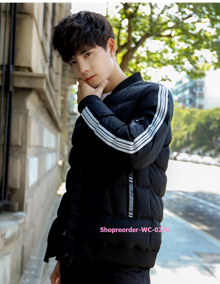 แจ็คเก็ตกันหนาวทรงเบสบอลชายขนเป็ดหนาติดลบเอาอยู่