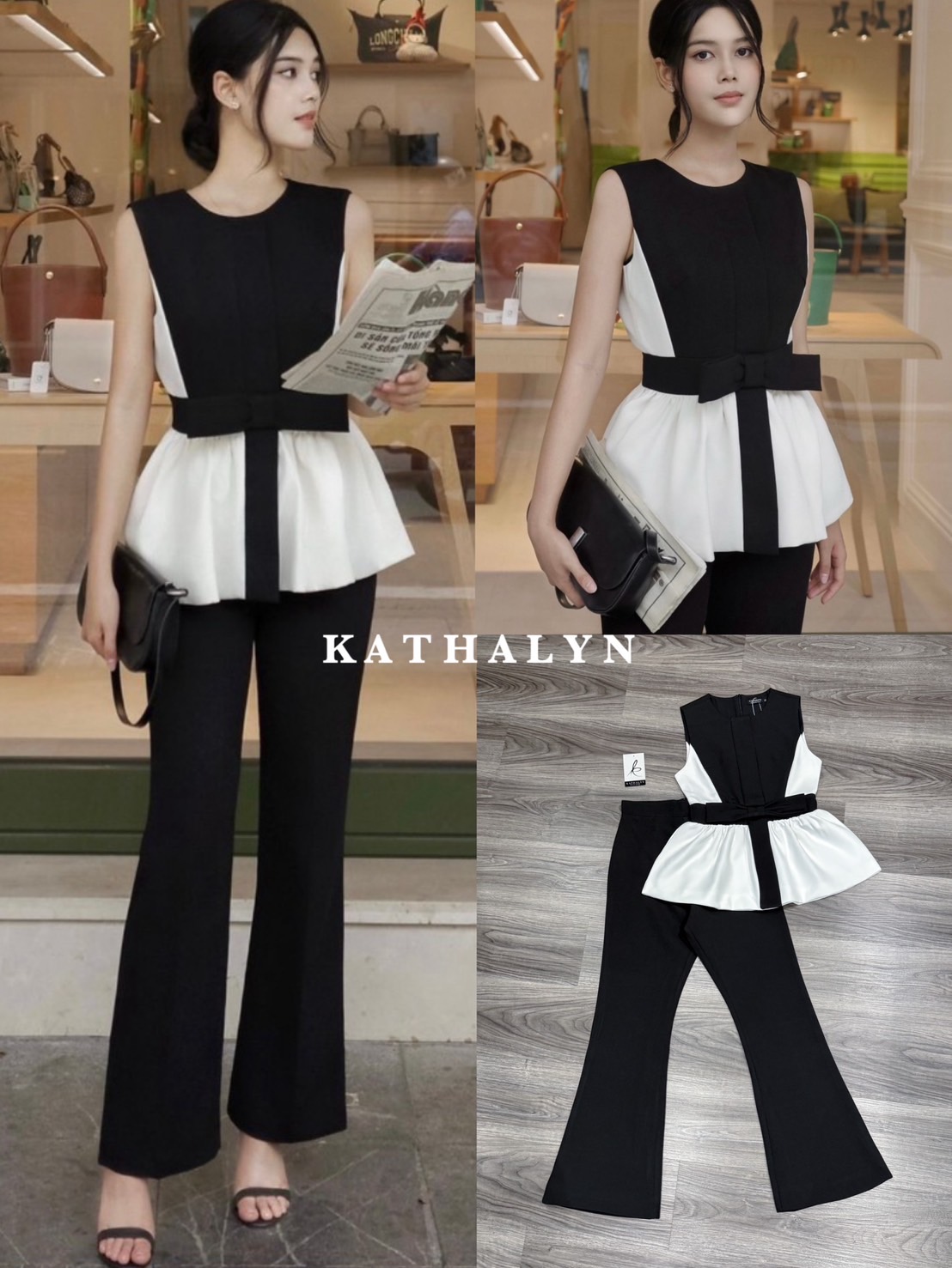 Tag : KATHALYN Detail : เสื้อแขนกุดคอกลม ทรงพอดีตัวใส่กำลังสวย เล่นสีสองสีด้านบนอีกสีด้านข้างและปลายเสื้ออีกสี ช่วงเอวแต่งโบว์สำเร็จคาดเอวสวยเก๋สะดุดตา แมทช์คู่กับกางเกงขายาวทรงสวยมากใส่แล้วแลดูขายาวหุ่นดี