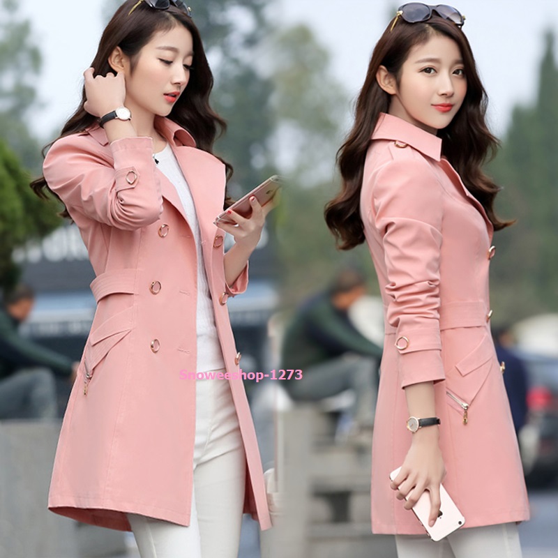เสื้อโค้ทผู้หญิงใส่ทำงาน ใส่กันหนาวอุณหภูมิเลขตัวเดียว ทรงสลิมเข้ารูปใส่แล้วดุผอม มาพร้อม 6 เฉดสี