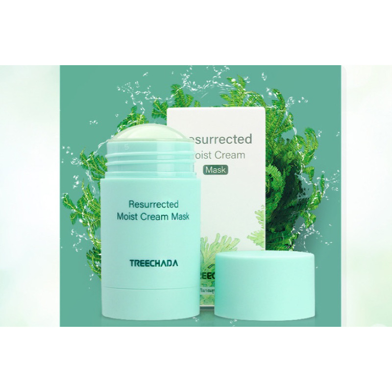 Treechada Resurrected Moist Cream Mask 30g มาสก์แท่งเขียว เติมน้ำให้ผิว