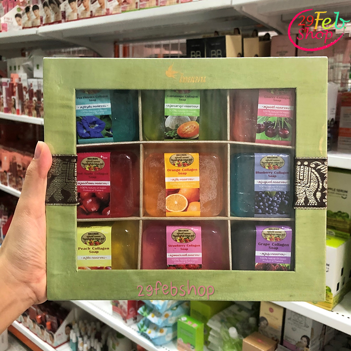 Thai Yen Vegetables Collagen Soap x 9 ก้อน สบู่ผลไม้คอลลาเจน ไทยเยน