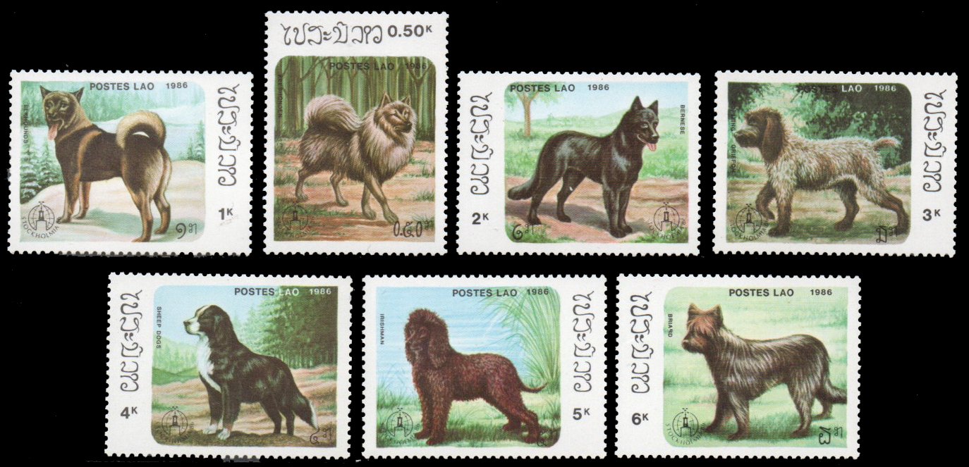 1986 International Stamp Exhibition "Stockholmia '86" - Stockholm, Sweden - Dogs