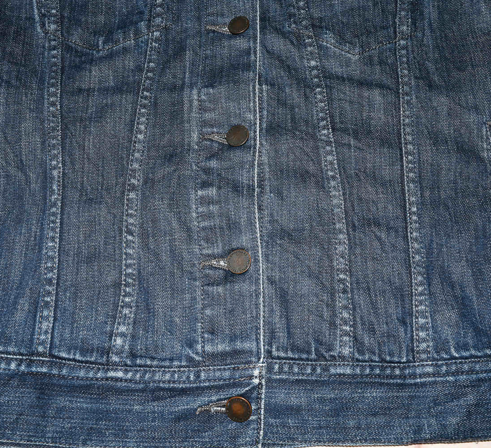 UNIQLO®แท้ อก 38 เสื้อแจ็คเก็ตยีนส์หญิง ยูนิโคล่ สียีนส์เข้ม เสื้อแขนยาว เนื้อผ้าดี