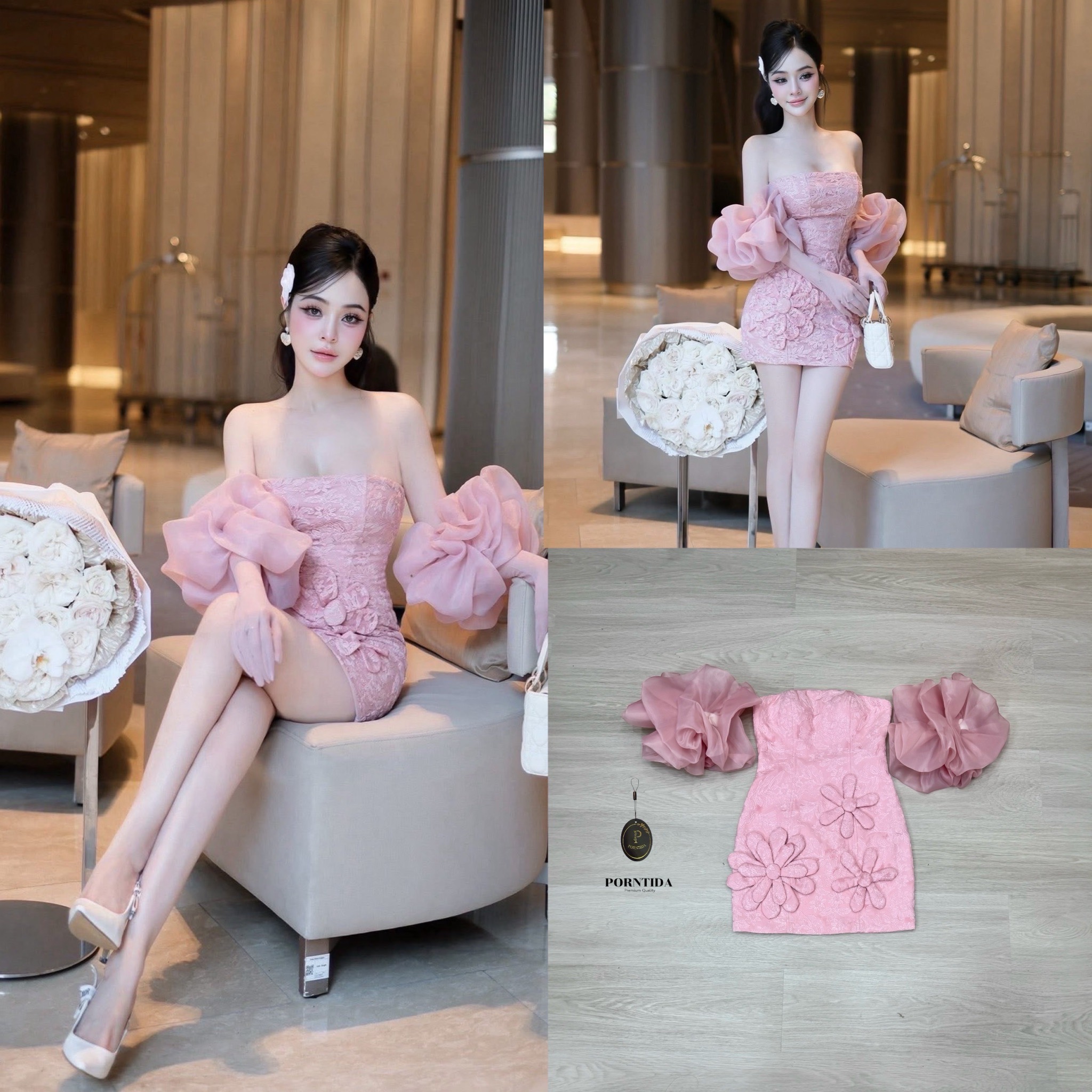 ชุดเดรส สีชมพู detail ชุดเดรสสีชมพูเกาะอก+ ใส่แบบปานไหล่แขนเสื้อสองข้างเป็นงานแยกชิ้นใส่ได้สองแบบหน้าอกเสริมฟองน้ำงานซิปหลังรุ่นนี้สวยอลังมาก #ชุดเซ็ต #ชุดpr #ชุดถ่ายรูปคาเฟ่ #ชุด sexy #ชุดเดรสสีครีม #ชุดดินเนอร์ #ชุดเรียบหรูคุณหนู #ชุดงานแซบ #ชุดเรียบหรู