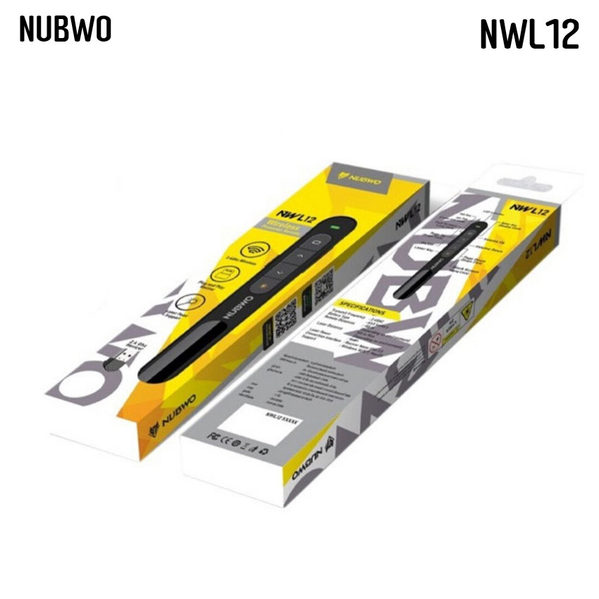 NWL-12 NUBWO Laser Pointer (รีโมทพ้อยเตอร์) 2.4 GHz เชื่อมไกล 100 m. MO-NW-PT-NWL12