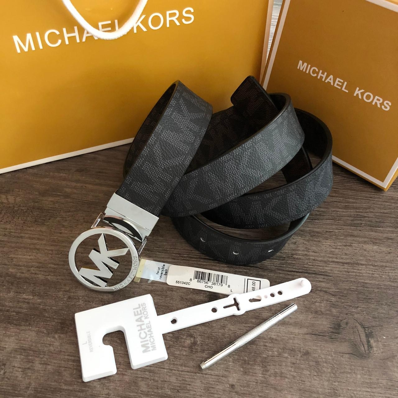 ชุดเข็มขัดไฮโซแบรนด์เนมไมเคิลคอรส์สีดำน้ำตาล Gift Set Michael Kors belt