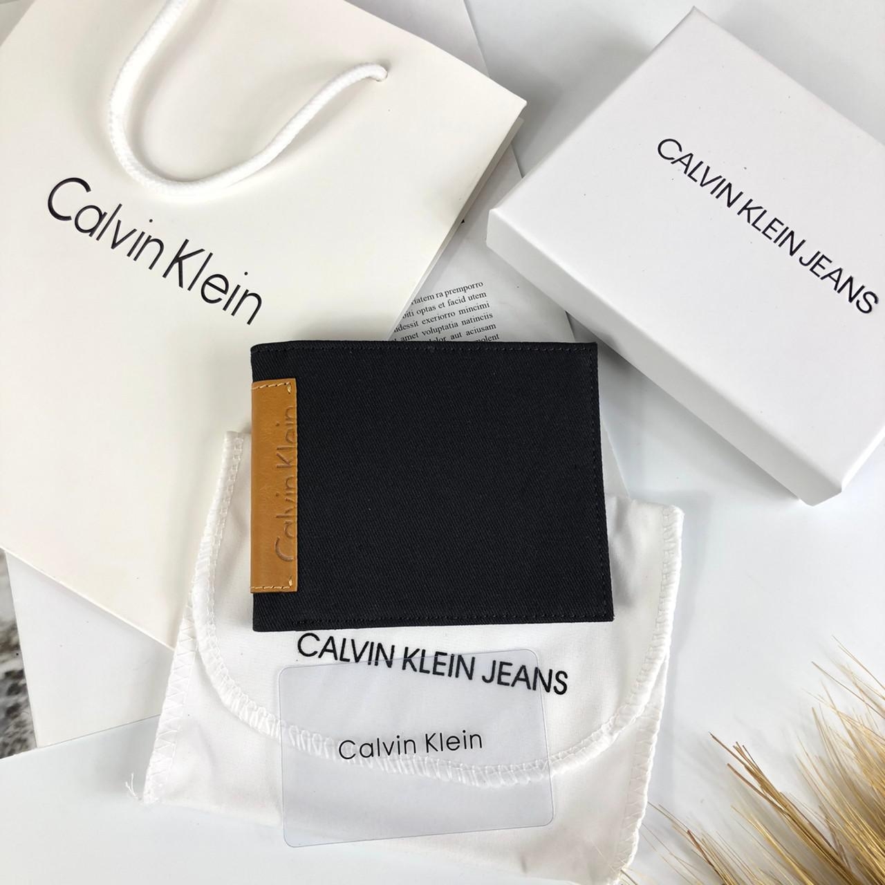 ชุดกระเป๋าสตางค์ผู้ชายเท่ห์ๆ แบรนด์เนมแคลวินไคลน์สีดำหนังแท้ Calvin Klein Short Wallet