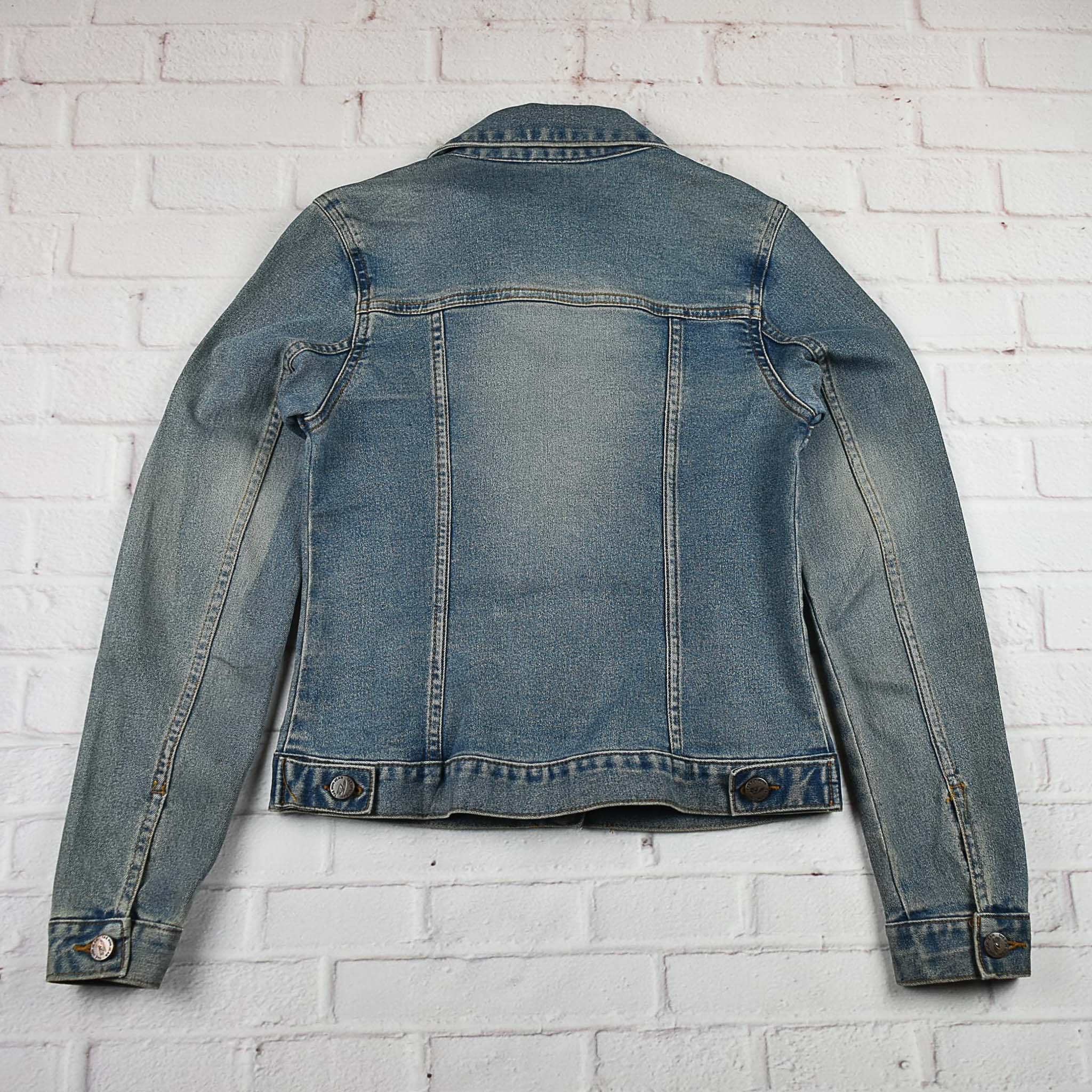 "เสื้อเด็ก" JEANS อกจริง 30 ไซส์ 120 เสื้อแจ็คเก็ตยีนส์ แขนยาว เด็กหญิงชาย ผ้ายืด เนื้อผ้านุ่มใส่สบาย มีกระเป๋าข้าง