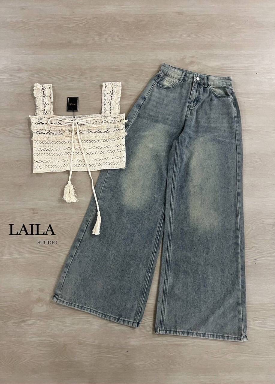SET เสื้อ+กางเกง งานผ้าถักฉลุ ทรงครอป น่ารัก งานถักลูกไม้ฉลุโทรนสีครีมใส่แมชง่าย มาในลุคน่ารักๆเลยค่า มาพร้อมกางเกงยีนส์ขายาวทรงสวยดีมาก ทรงปล่อยสีฟอกยีนส์สวยๆ น่ารักลงตัวค่าสุดๆ #byLaila #ชุดเซ็ท #กางเกงขายาว #งานทะเล #งานซัมเมอร์ #เสื้อถัก #กางเกงยีนส์