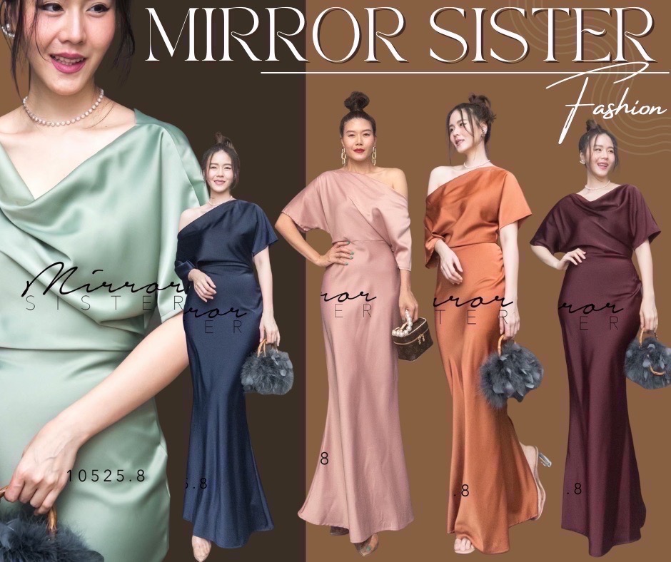 MiRRoRSiSTER’s ELEGaNT S. FishTaiL DReSS•• ลุคสวยสง่า..ต้องตัวนี้!! เดรสยาวดีไซน์หรูหรา ใส่แล้วดูหุ่นดีที่หนึ่ง ช่วงบนเป็นดีเทลเสื้อคอกว้าง สามารถจับเบี่ยงซ้ายขวาได้ตามใจ หรือจะเอาขึ้นไหล่ปกติก็ดูดี โดดเด่นที่ช่วงล่างเป็นกระโปรงยาวทรงหางปลา ผ่าหลังเดินสะด