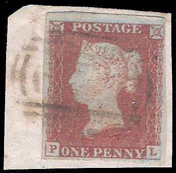 1841 No.3 Red Imperf