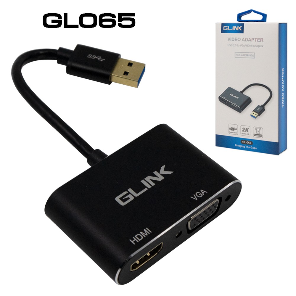 GL-065 USB 3.0 TO VGA (F)+ HDMI (F) ADAPTER US-GO-HM-GL065