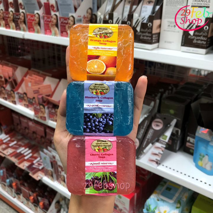 Thai Yen Vegetables Collagen Soap x 1 ก้อน สบู่ผลไม้คอลลาเจน ไทยเยน
