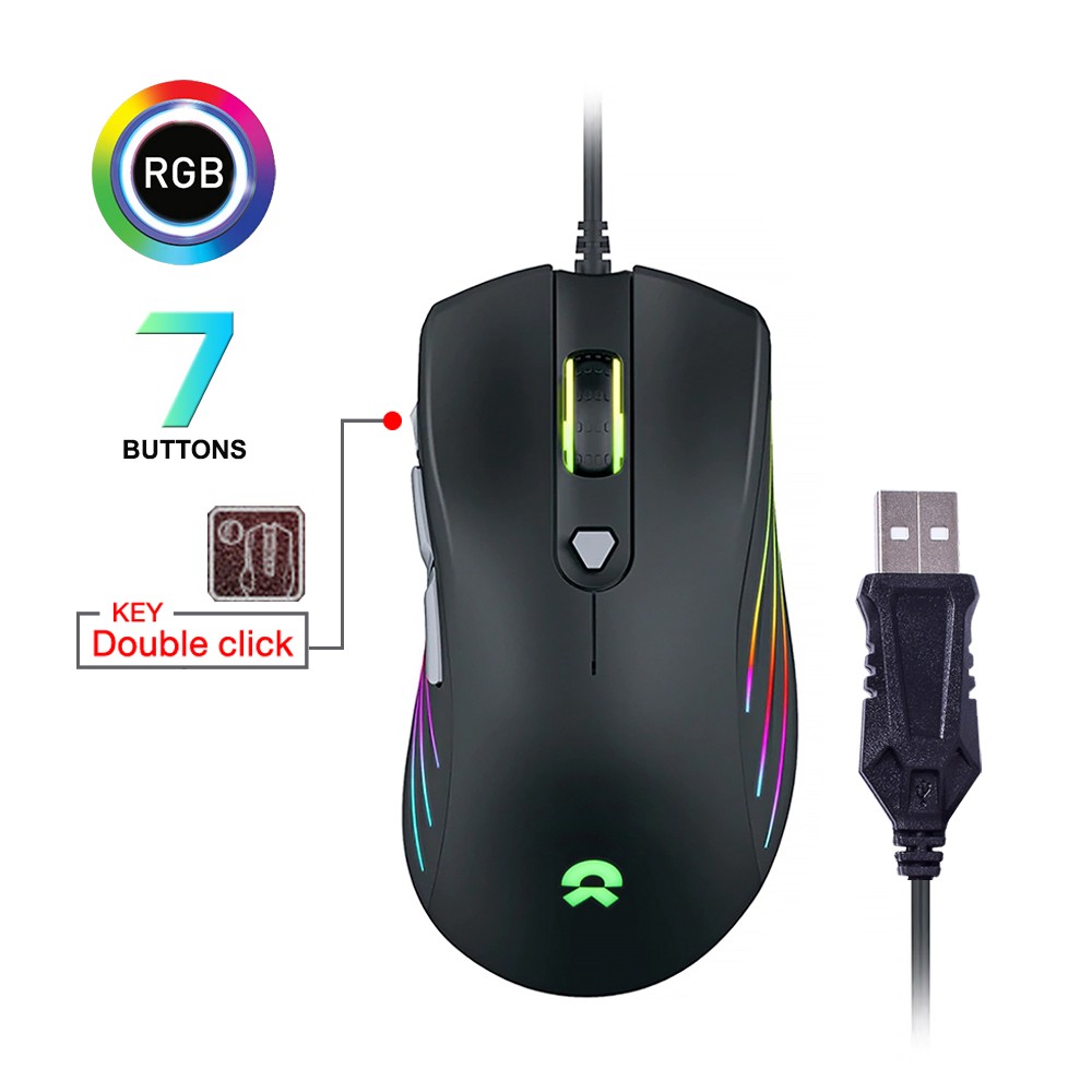 OKER G62 MOUSE MACRO USB 7200DPI ESPORTS GAMING RGB MECHANICAL SKU-02953