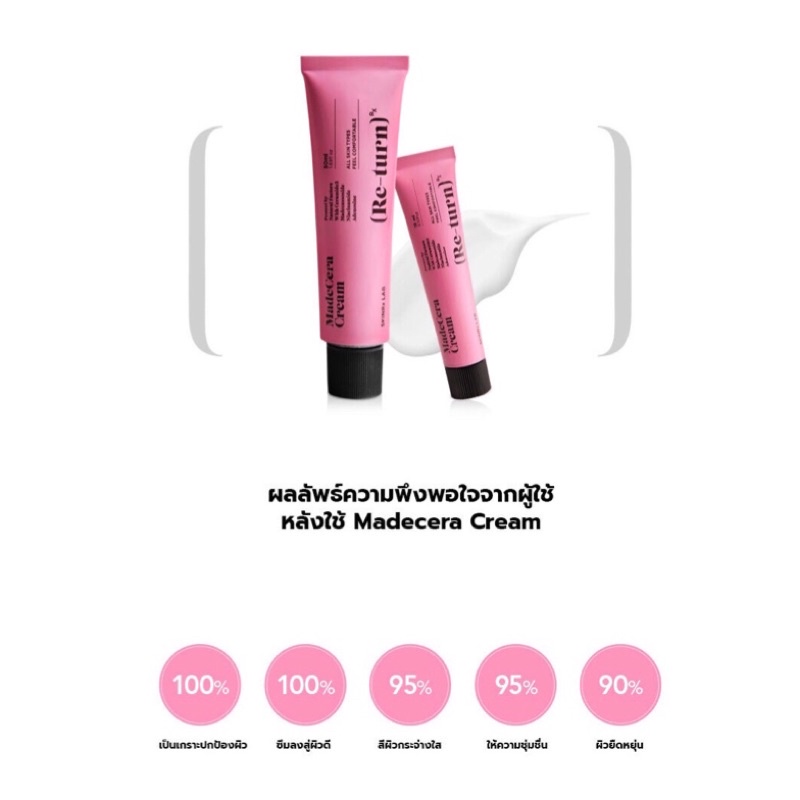 Skinrx Lab Madecera Re-turn Cream ครีมรีเทิร์น 2ขนาด 15 g , 50 g