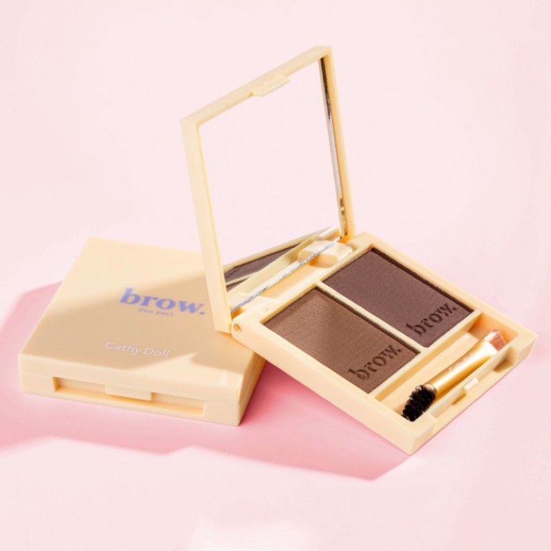 CATHY DOLL BROW DUO PACT 2.5G+2.5G ที่เขียนคิ้ว 2 เฉดใน 1 ตลับ