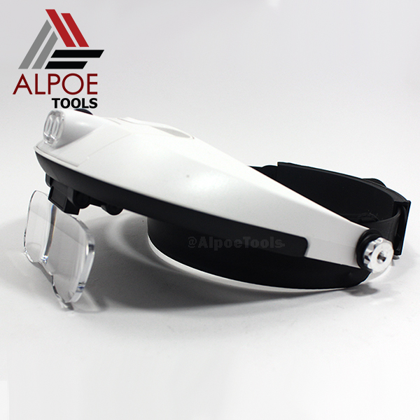 แว่นขยายแบบหมวกสวม มีไฟ เปลี่ยนเลนท์ได้ รุ่น MG81001-G