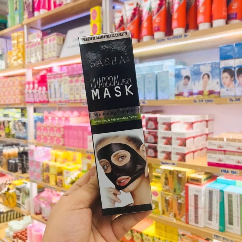 SASHA Charcoal Detox MASK 120g ครีมมาส์กชาร์โคล แบบลอกออก