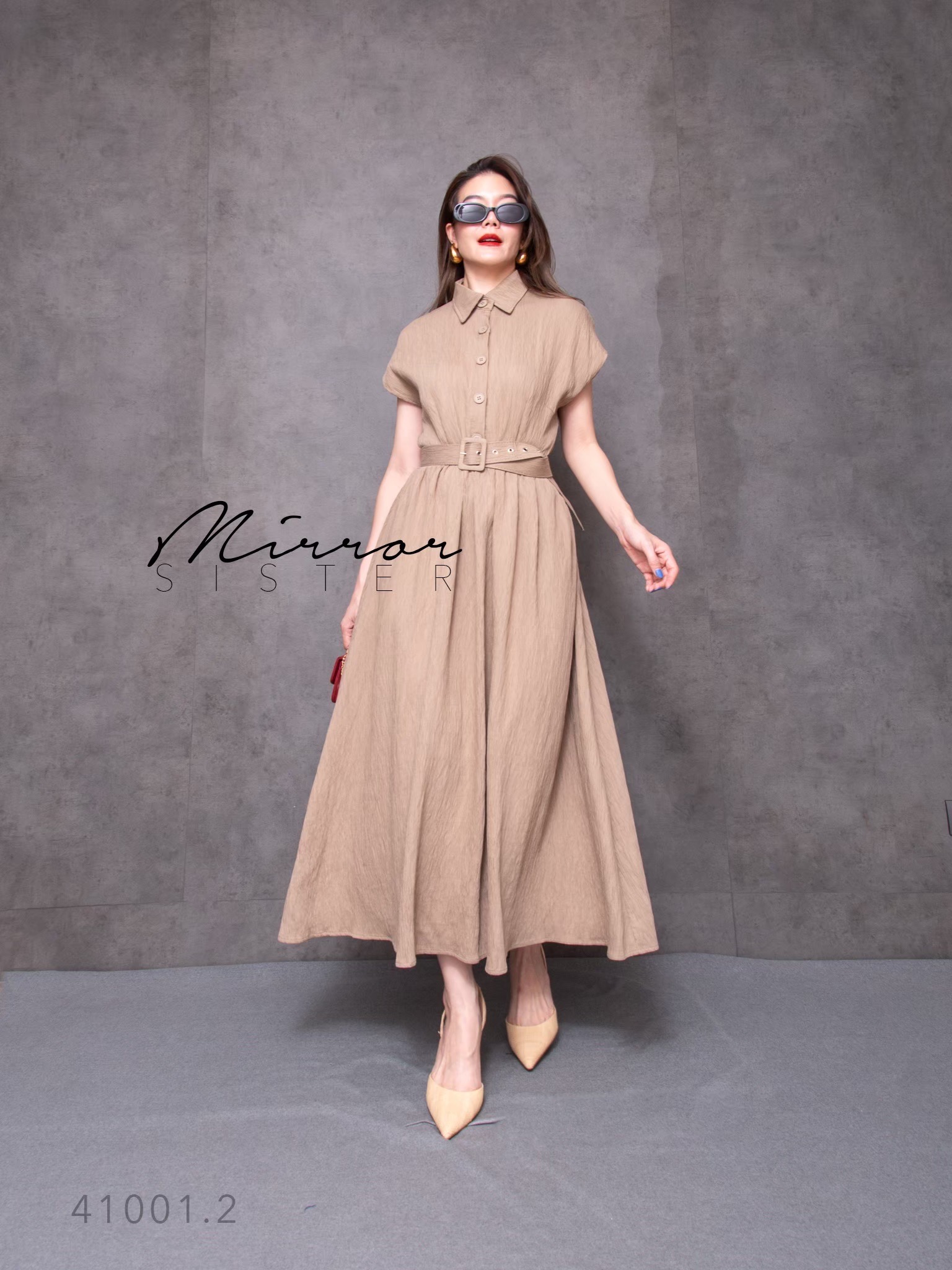 MiRRoRSiSTER's Sasa DReSS•• เดรสเชิ้ตแขนสั้น ใส่สวยง่ายeasywear แพทเทรินสวย ช่วงบนเป็นคอปกเชิ้ต มีก