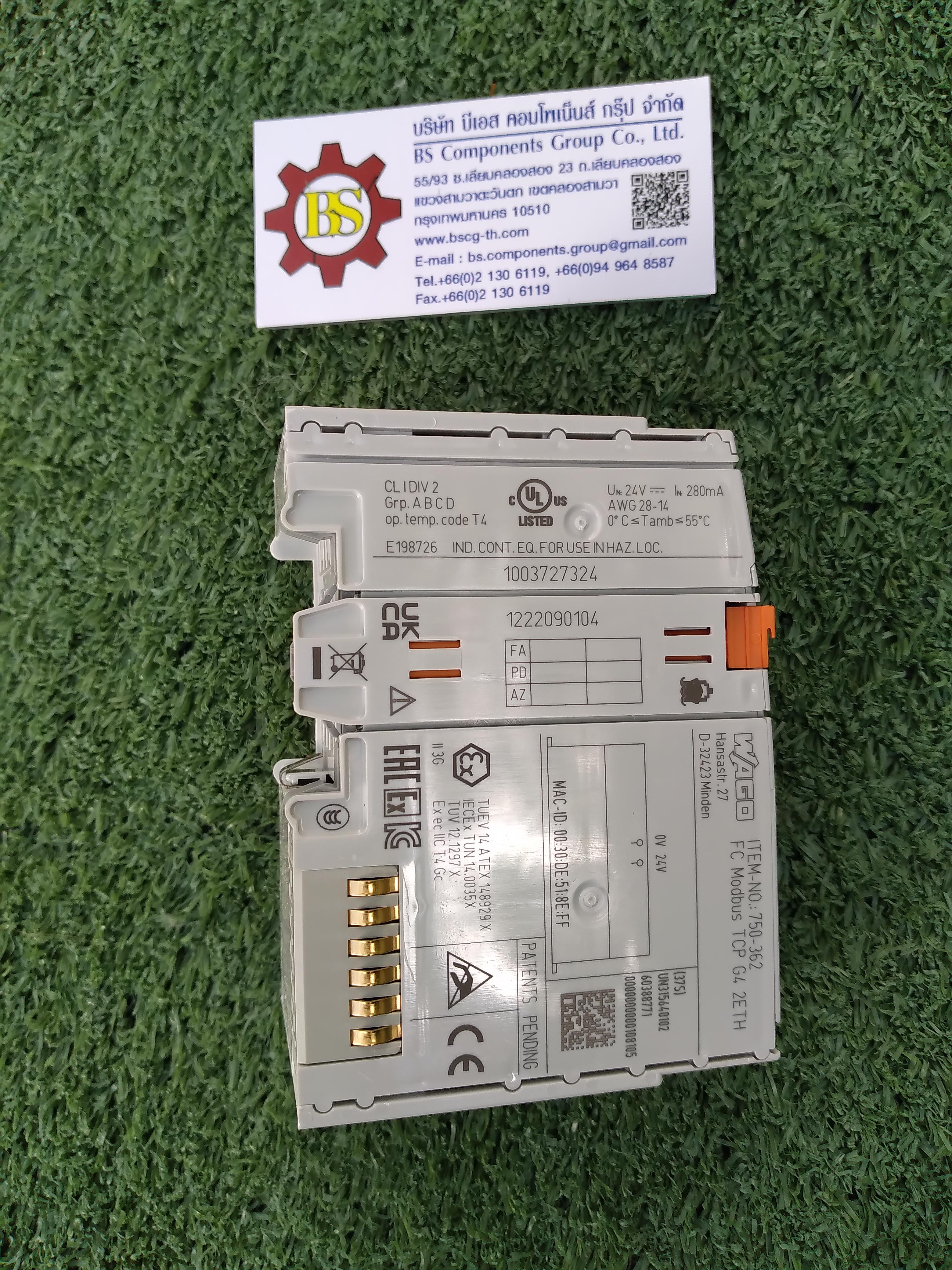 WAGO : Fieldbus Coupler Modbus TCP; 4th generationz (750-362)