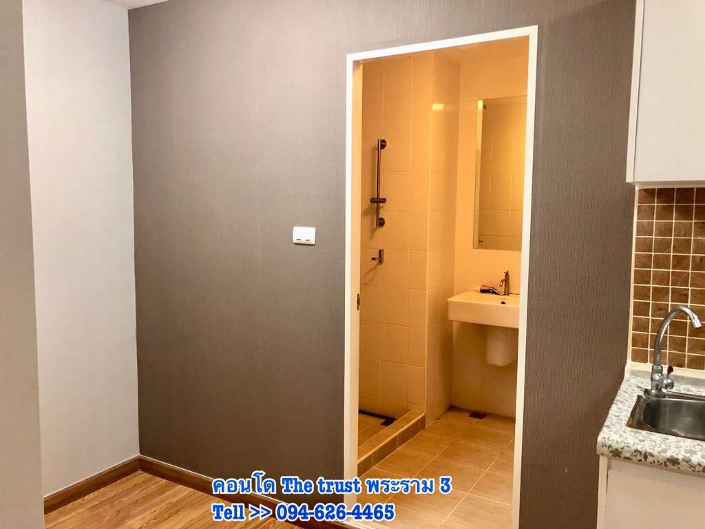 ขายด่วนถูกที่สุด คอนโด เดอะทรัสต์เรสซิเด้นซ์ รัชดา-พระราม 3 ชั้น 15 วิวสระน้ำ ห้อง 34 ตร.ม ตรงข้ามเซ็นทรัลพระราม 3