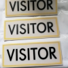 ป้ายพลาสวู๊ด ติดสติ๊กเกอร์ไดคัท - VISITOR