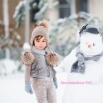 หมวกไหมพรมกันหนาวเด็กขนเฟอร์ ทอหนา ฟรีไซส์ยืดหยุ่ดได้ดี มี 6 สี ชมพูอ่อน ฟ้า เทา น้ำตาล ครีม แดง