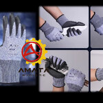 ถุงมือกันบาดระดับ 5 ระดับสูง เคลือบ PU กันลื่น กันน้ำมัน มีความสามารถในการกันน้ำมันสูง