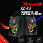 SG-118 MARVO GAMING Speaker 2.0 STEREO LED SP-MV-20-118BK