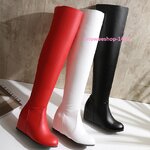 รองเท้าบูทยาวเหนือเข่าหนัง PU เกรดพรีเมียมอย่างดีเสริมส้น ซิปข้าง ใส่สบาย เหมาะเดินเยอะ ไม่ปวดเท้า ดูสลิมสูงเพรียว พื้นรองเท้าด้านนอกทำจากยางกันลื่น สูง 6 cm ยาว 54 cm เส้นรอบวงบน 37 cm