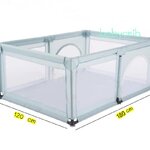 คอกกั้นเด็กผ้าตาข่าย 3.5ฟุต120*180ซม มีเบาะรองคลาน