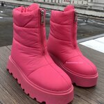 รองเท้าบูทกันหนาวสำหรับผู้หญิง ใส่ลุยหิมะ กันหนาว -40 องศา กันลมกันหิมะได้ดี พื้นกันลื่น บูทสั้นสีสันสดใสใส่ถ่ายรูปขึ้นกล้องมาก สวมใส่สบายด้วยซิปด้านหน้ามีบุขนด้านใน ขนาด 37 ถึง 41