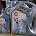 น้ำมันเครื่องเบนซิน SHELL Helix HX8 5w-30 สังเคราะห์ 100% ขนาด 4 +1= 5 ลิตร ( ราคาโปรโมชั่น ส่งเสริมการขาย )