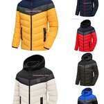 เสื้อดาวน์สำหรับผู้ชาย เสื้อกันหนาวฟังก์ชันครบใส่ติดลบ 40 เสื้อแจ็คเก็ตตัวสั้น ทรงสปอร์ต หมวกฮู้ดถอดแยกได้ ผ้ากันน้ำ แต่งเฉดสีตัดกันใส่ได้ 2 แบบ แบบคอตั้งและมีหมวกฮู้ด มาพร้อม 6 เฉดสี ไซ S ถึง 5XL