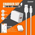 AU20M d-power FAST CHAGER 1PORT USB+ Micro USB cable MB-IP-CH-DP20M