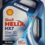 น้ำมันเครื่องเบนซิน SHELL Helix HX7 10W-30 กึ่งสังเคราะห์ ขนาด 4 ลิตร