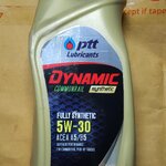 น้ำมันเครื่องดีเซล PTT Dynamic Commonrail Synthetic5w-30 สังเคราะห์ 100% ขนาด 1 ลิตร