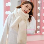 ผ้าพันคอกันหนาวขนแกะ ขนเฟอร์ยาว และ สั้นแบบสำเร็จรูปผ้านุ่มนิ่มอุ่นมาก