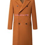 เสื้อโค้ทผู้ชาย โค้ทสไตล์ยุโรปสำหรับผู้ชาย พร้อมซับใน โค้ทผ้าวูลตัวยาวของผู้ชาย กันลม กันน้ำ กันหิมะได้ ทรงเบสิค เรียบหรู ดีดู มาพร้อม 3 เฉดสี