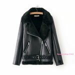 แจ็คเก็ตหนังบุขนแกะ กันหนาว เสื้อกันหนาวบุขนทรงเบสิคใส่ได้ทั้งผู้หญิงและผู้ชายกันหนาวถึงติดลบ