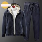 ชุดวอร์มกันหนาวสำหรับผู้ชายบิ๊กไซ มีไซ L ไซใหญ่สุด 8XL ชุดกันหนาวแบบเสื้อสเวตเตอร์บุกำมะหยี่ทั้งชุด จะใส่แยกหรือใส่เข้าชุดก็เหมาะมาก ชุดแฟชั่นใส่ขึ้นเครื่องไปเที่ยวต่างประเทศ มี 2 สี ใหญ่สุดอกเสื้อ 54 นิ้ว