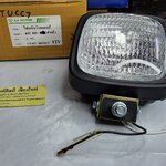 ไฟสปอร์ตไลท์ 4 เหลี่ยมขนาด 5" × 5" นิ้ว ไฟเวิรคแลมป์เลนส์แก้ว ไฟหน้าโฟกลิป สีขาว H3 12V 55W หรือ 24V 70W โคมไฟ รถยนต์ เกรดA ราคาดวงละ