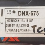 [DNX-675] COMPACT ผ้าดิสเบรคหน้า NISSAN MARCH, LIVINA, CUBE, BLUEBIRD รุ่น COMPACT NONO กล่องสีดำ (1ชุดมี4ชิ้น) ชุดละ