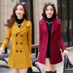 โค้ทวูลกันหนาวทรงสลิมเข้ารูป แต่งกระดุม 2 แถวทรงเบสิคมาพร้อม 4 เฉดสี