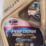 น้ำมันเครื่องเบนซิน PTT Performa Super Synthetic 0w-30 สังเคราะห์ 100% ขนาด 4 ลิตร ( T NZZ Y )